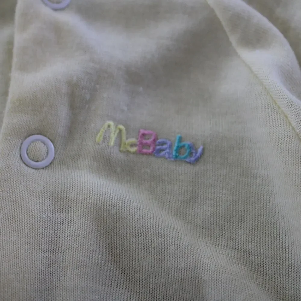 Vintage McBaby McDonalds Polyester Sleep Gown Yellow Gender Neutral 0-6 months‎